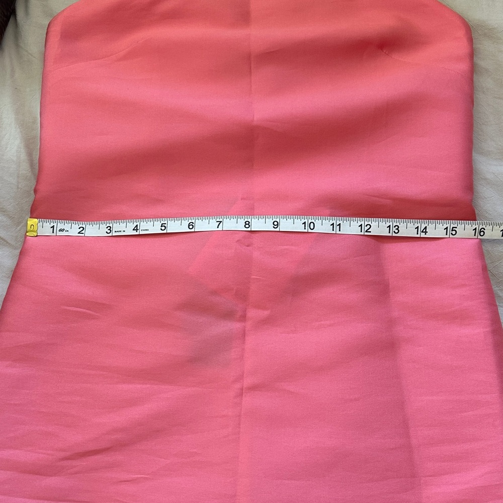 Satin Coral Slip Maxi Dress with Spaghetti Straps - Picture 8 of 10